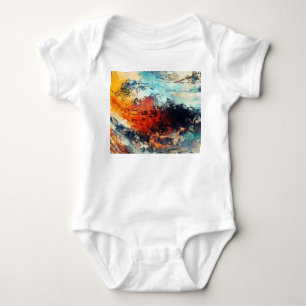 Body Para Bebê Trabalho de arte Contemporâneo Abstrato Colorida