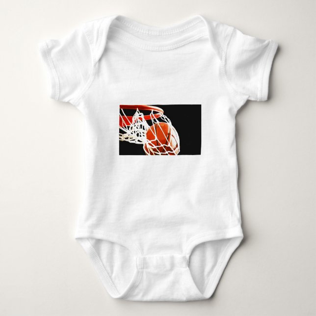 Body Para Bebê Trabalho de arte de basquetebol (Frente)