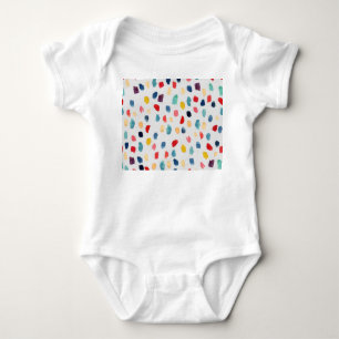 Body Para Bebê Traços do Pincel de Aquarela: Abstrato sem costura