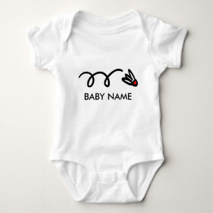 Body Para Bebê Traje de bebê Badminton com nome personalizado