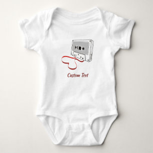 Body Para Bebê Traje de bebê cassete de áudio
