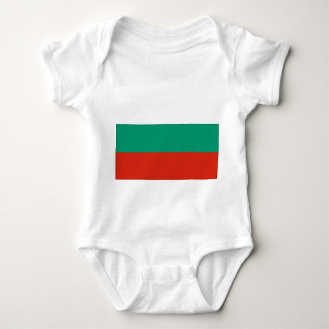 Body Para Bebê Traje de bebê com bandeira búlgara (Frente)