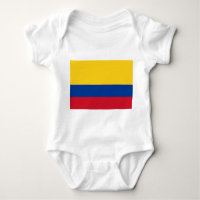 Traje de bebê com bandeira colombiana