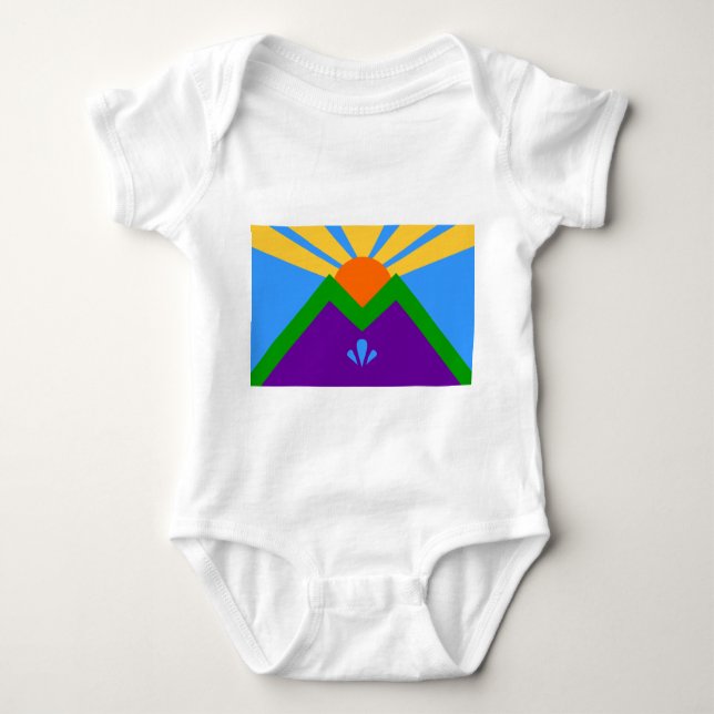 Body Para Bebê Traje de bebê com bandeira de Primavera Manitou (Frente)