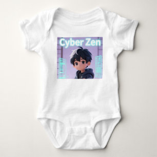Body Para Bebê Traje de Bebê Cyber Zen 3D Anime Menino Futurista