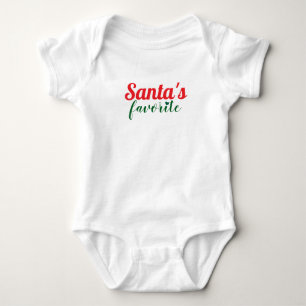 Body Para Bebê Traje de Bebê de Natal Favorito do Papai Noel