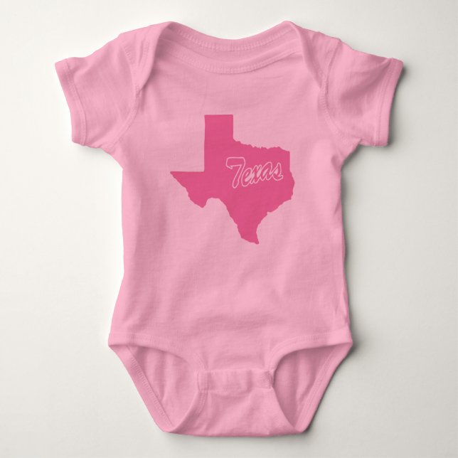 Body Para Bebê Traje De Bebê Em Forma De Texas (Frente)