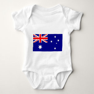 Body Para Bebê Traje de bebê Patriótico com bandeira da Austrália