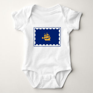 Body Para Bebê Traje de bebê patriótico com bandeira da cidade de