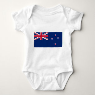 Body Para Bebê Traje de bebê patriótico com bandeira da Nova Zelâ