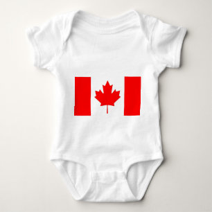 Body Para Bebê Traje de bebê Patriótico com bandeira do Canadá