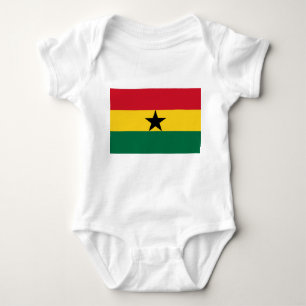 Body Para Bebê Traje de bebê patriótico com bandeira Gana