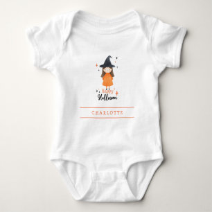Body Para Bebê Traje de Bebê Personalizado de Bruxa Feliz no Hall