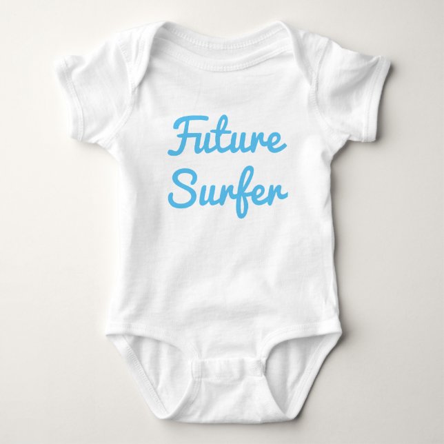 Body Para Bebê Traje de bebê surfista futuro (Frente)