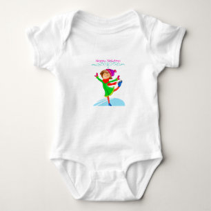 Body Para Bebê Traje de camisola de bebê de patinação no gelo.