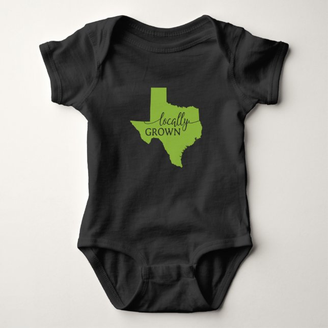 Body Para Bebê Traje de Criança do Estado do Texas, Localmente Cu (Frente)
