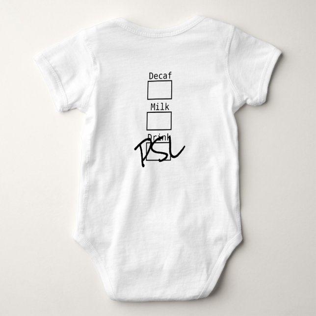 Body Para Bebê Traje de Latte da especiaria da abóbora (Verso)