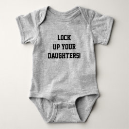 Body Para Bebê Tranque Suas Filhas Ditoza Engraçada Bebê Onsie