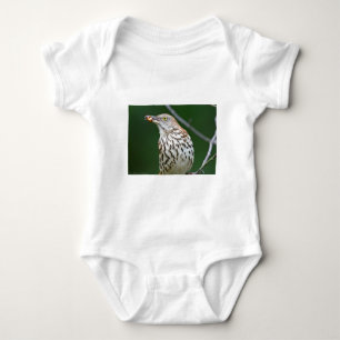 Body Para Bebê Traseiro Marrom com Roupa de Presente do Dia