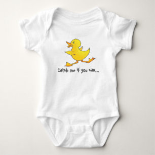 Body Para Bebê Trave-me se você pode T amarelo bonito da crianç