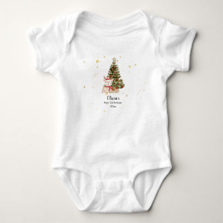 Body Para Bebê Travesseiro Personalizado para o Primeiro Natal do