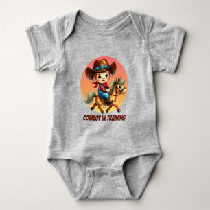 Body Para Bebê Treinamento legal de caubói personalizável