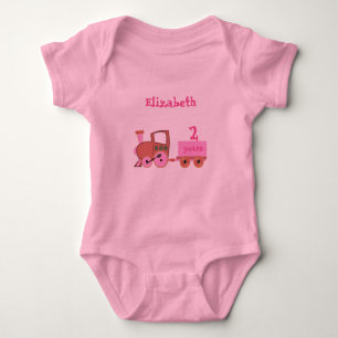 Body Para Bebê trem com a menina