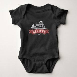 Body Para Bebê Trem Feliz Natal Pólo Norte Natal Papai Noel