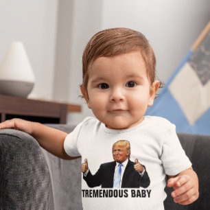 BODY PARA BEBÊ TREMENDO BEBÊ TRUMP T-SHIRTS JERSEY BODYSUIT