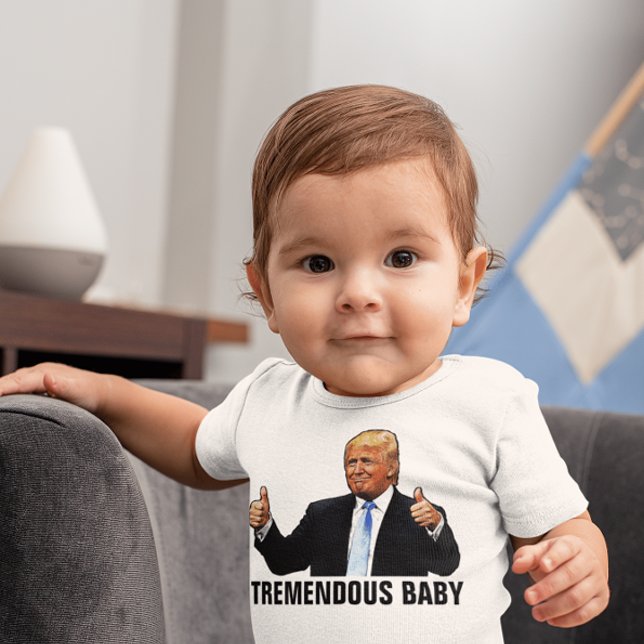 BODY PARA BEBÊ TREMENDO BEBÊ TRUMP T-SHIRTS JERSEY BODYSUIT (Criador carregado)