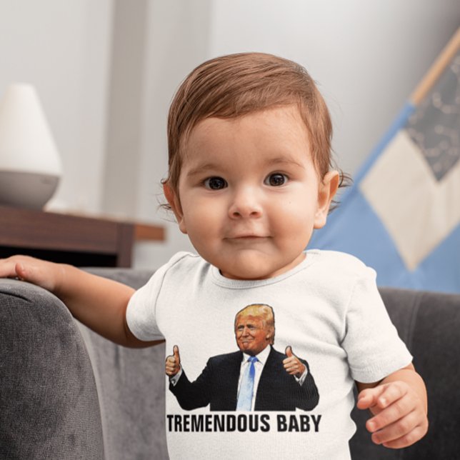 BODY PARA BEBÊ TREMENDO BEBÊ TRUMP T-SHIRTS JERSEY BODYSUIT (Criador carregado)