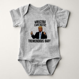 BODY PARA BEBÊ TREMENDO BEBÊ TRUMP T-SHIRTS JERSEY BODYSUIT