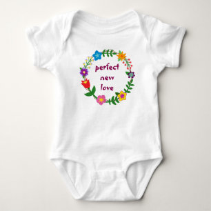 Body Para Bebê Trendy Bonita Flores De Bebê De Novo Amor Perfeito