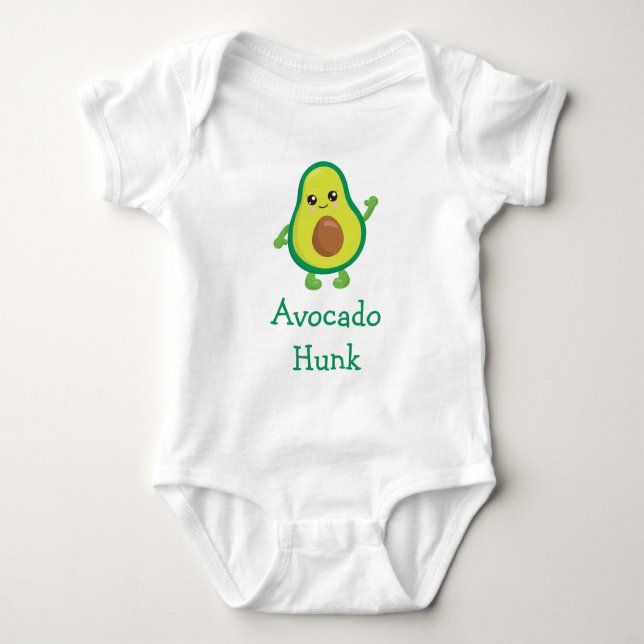 Body Para Bebê Trendy Cute Avocado Hunk (Frente)