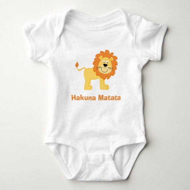 Body Para Bebê Trendy Hakuna Matata Lion (Frente)