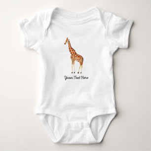 Body Para Bebê Trendy Personalized Safari Animal Giraffe