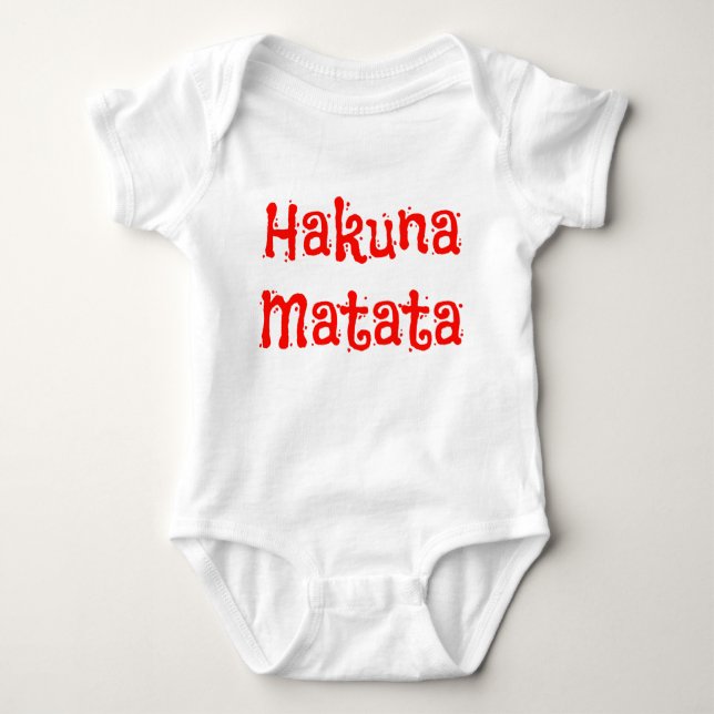 Body Para Bebê Trendy Red Hakuna Matata (Frente)