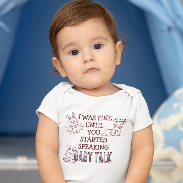 Body Para Bebê Três Bunnies Não Gostam Da Conversa De Bebê (Criador carregado)