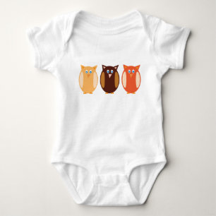 Body Para Bebê Três corujas