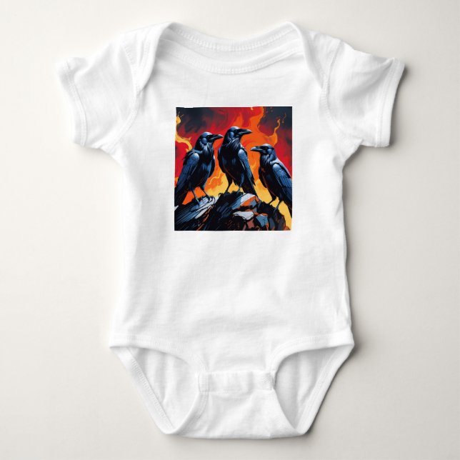 Body Para Bebê Três Corvos (Frente)