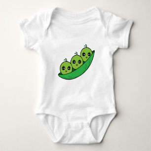 Body Para Bebê Três Ervilhas em um Pod