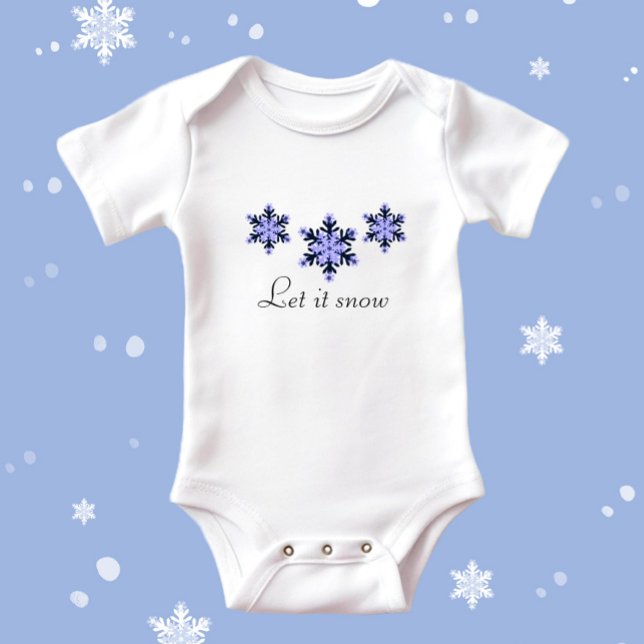 Body Para Bebê Três flocos de neve (Criador carregado)