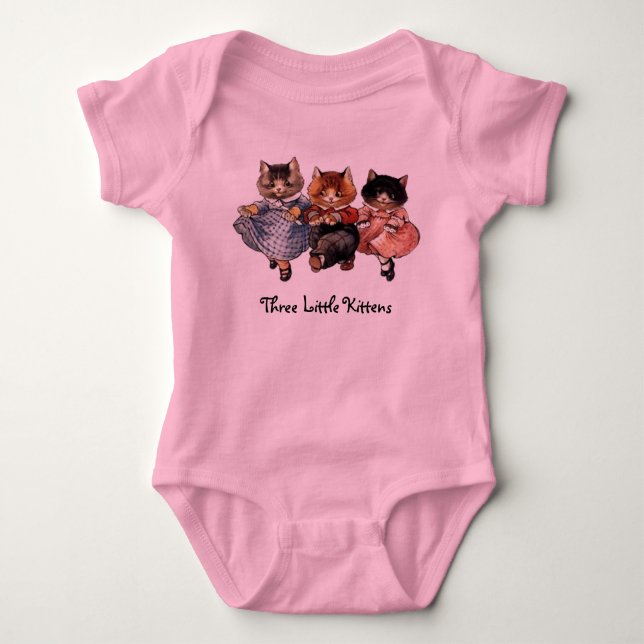 Body Para Bebê Três gatinhos pequenos (Frente)