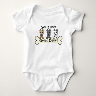 Body Para Bebê Três grandes dinamarqueses
