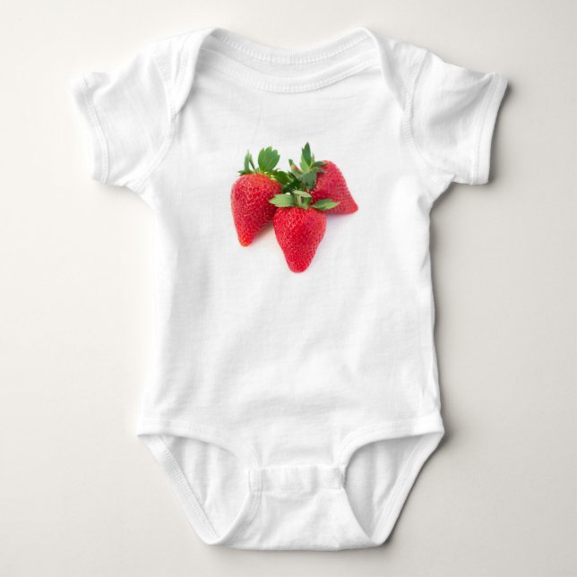 Body Para Bebê Três morangos (Frente)