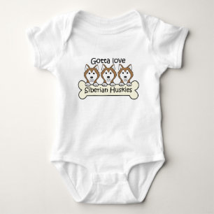 Body Para Bebê Três roucos Siberian
