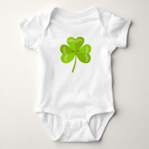 Body Para Bebê Trevo de Bebê Irlandês Sortudo Dia de São Patrício