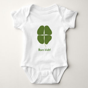 Body Para Bebê Trevo verde, T irlandês nascido do dia de Patrick