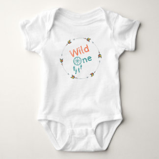 Body Para Bebê Tribal Boho Dreamcatcher, um bebê de aniversário s