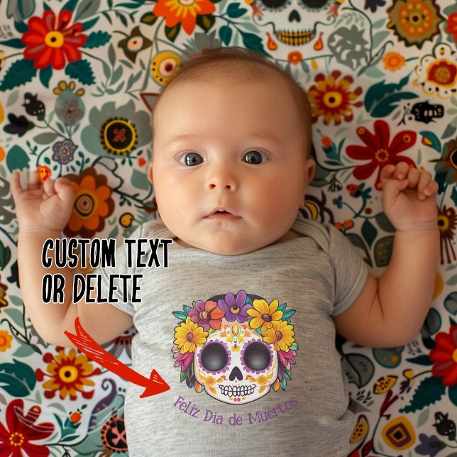 Body Para Bebê 🌹Tributo à La Catrina no Dia de Muertos 🌹 (La Catrina Dia de Muertos Tribute )